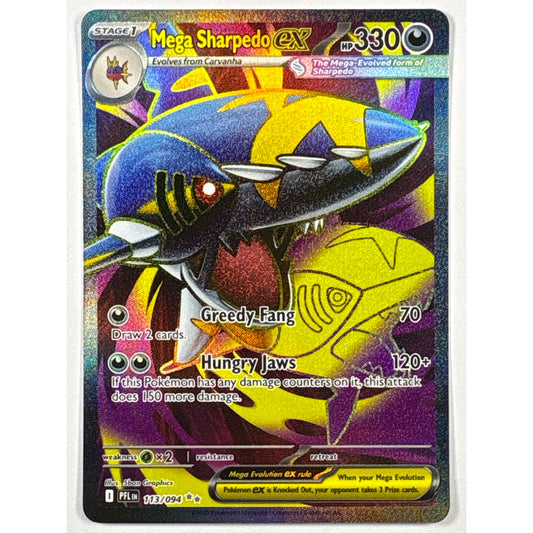 Mega Sharpedo ex Holo Ultra Rare 113/094 | Local Legends Cards & Collectibles