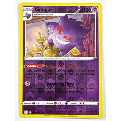 Gengar Reverse Holo Rare 066/196