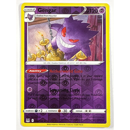 Gengar Reverse Holo Rare 066/196 | Local Legends Cards & Collectibles