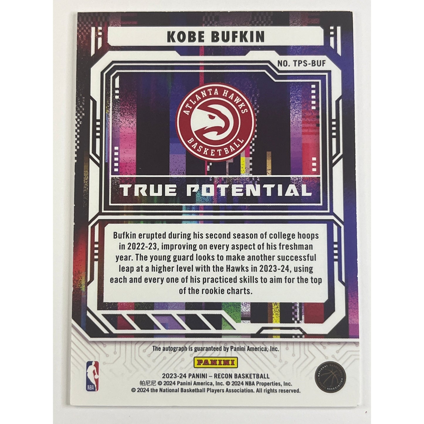 2022-23 Panini Kobe Bufkin True Potential Auto | Local Legends Cards & Collectibles