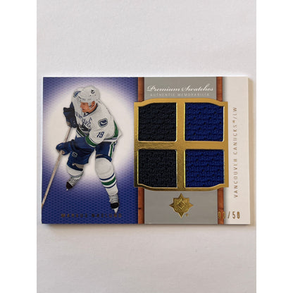 2007-08 Ultimate Collection Markus Naslund Premium Swatches Authentic Memorabilia /50