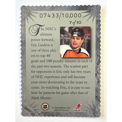 1994-95 Donruss Elite Series Eric Lindros /10,000 | Local Legends Cards & Collectibles