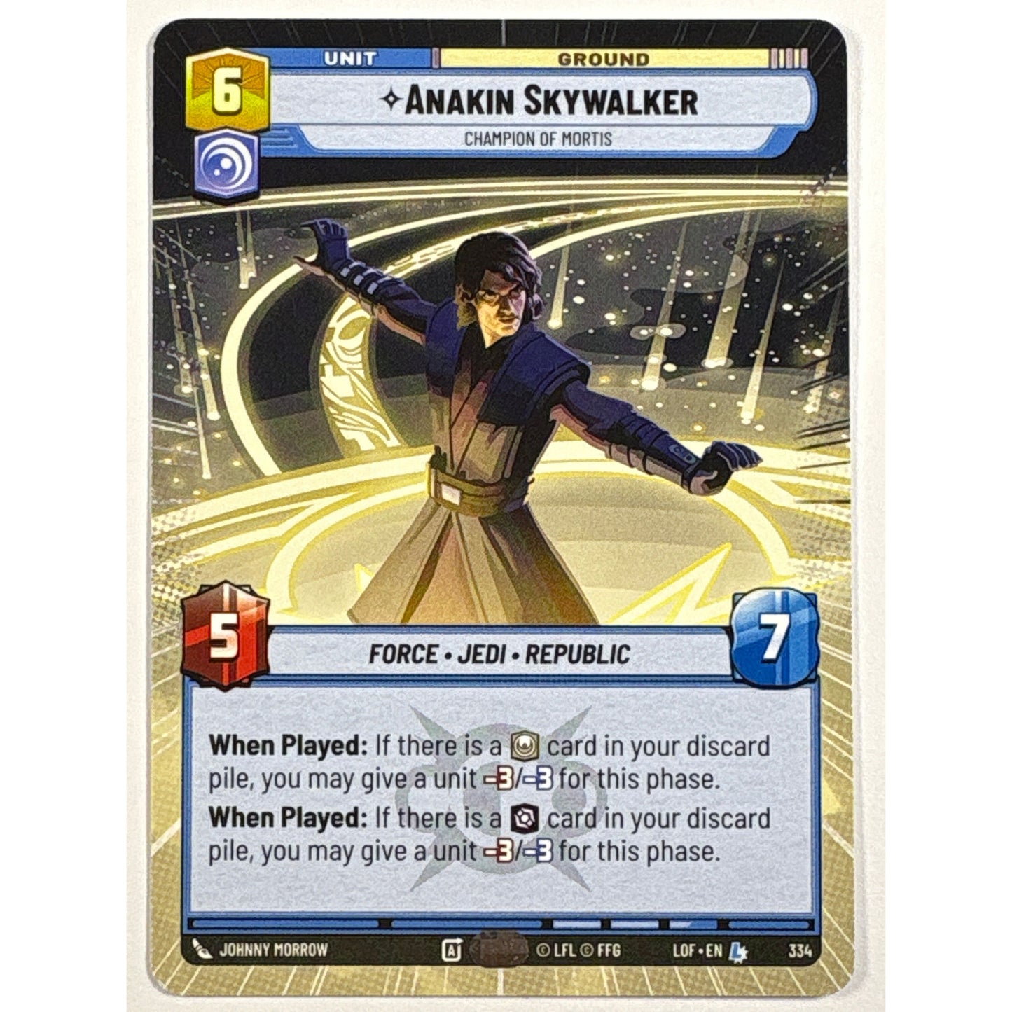 Star Wars Unlimited Anakin Skywalker Hyperspace Legendary | Local Legends Cards & Collectibles