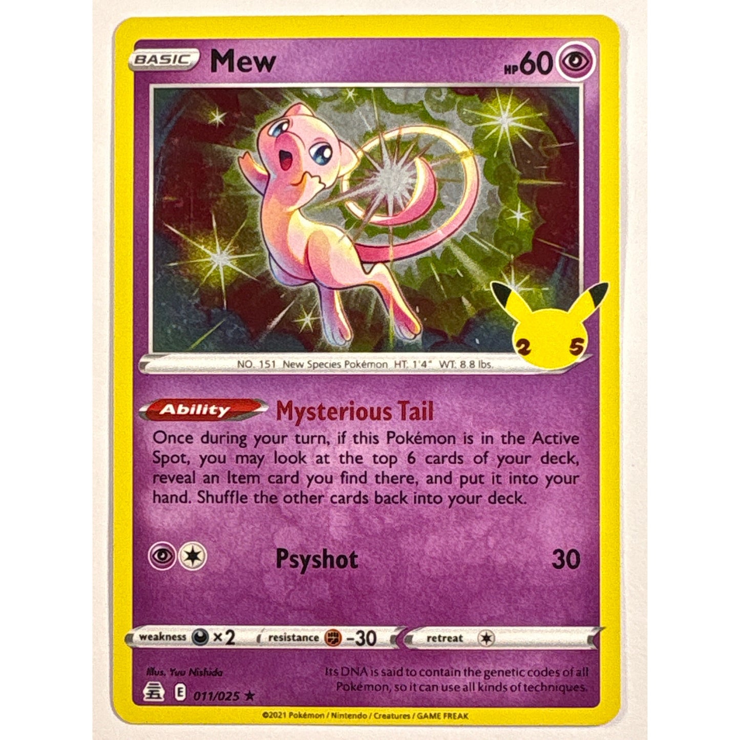 Mew Celebrations Holo Rare 011/025 | Local Legends Cards & Collectibles