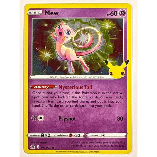 Mew Celebrations Holo Rare 011/025 | Local Legends Cards & Collectibles