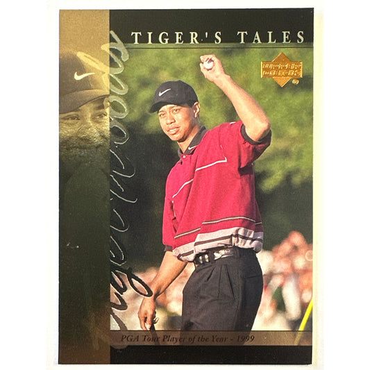 2001 Upper Deck Tiger Woods Tiger’s Tales PGA Player of the Year - 1999 RC | Local Legends Cards & Collectibles