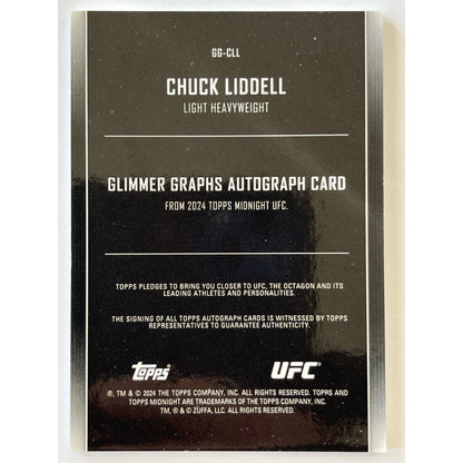 2024 Topps Midnight Chuck Liddell Glimmer Graphs Autograph