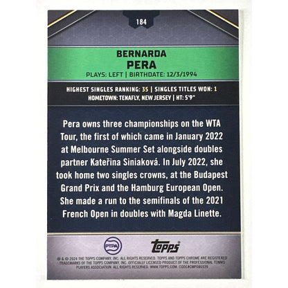 2024 Topps Graphite Bernarda Pera Refractor /199 | Local Legends Cards & Collectibles