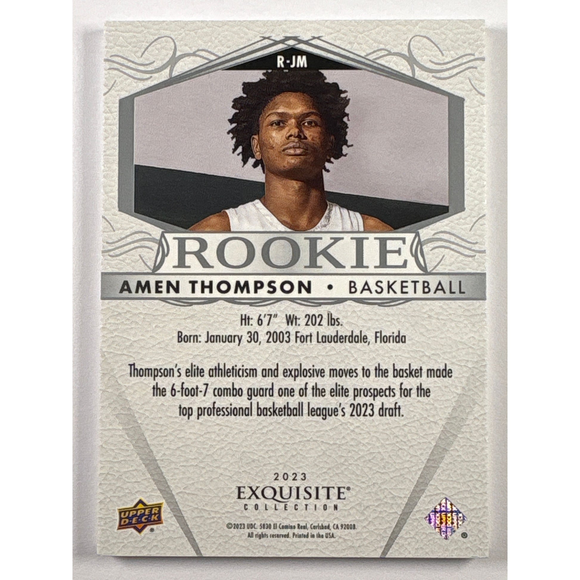 2023 Upper Deck Exquisite Collection Amen Thompson Rookie /149 | Local Legends Cards & Collectibles