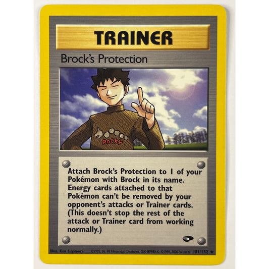 1st Edition Brock’s Protection Non Holo Rare 101/132