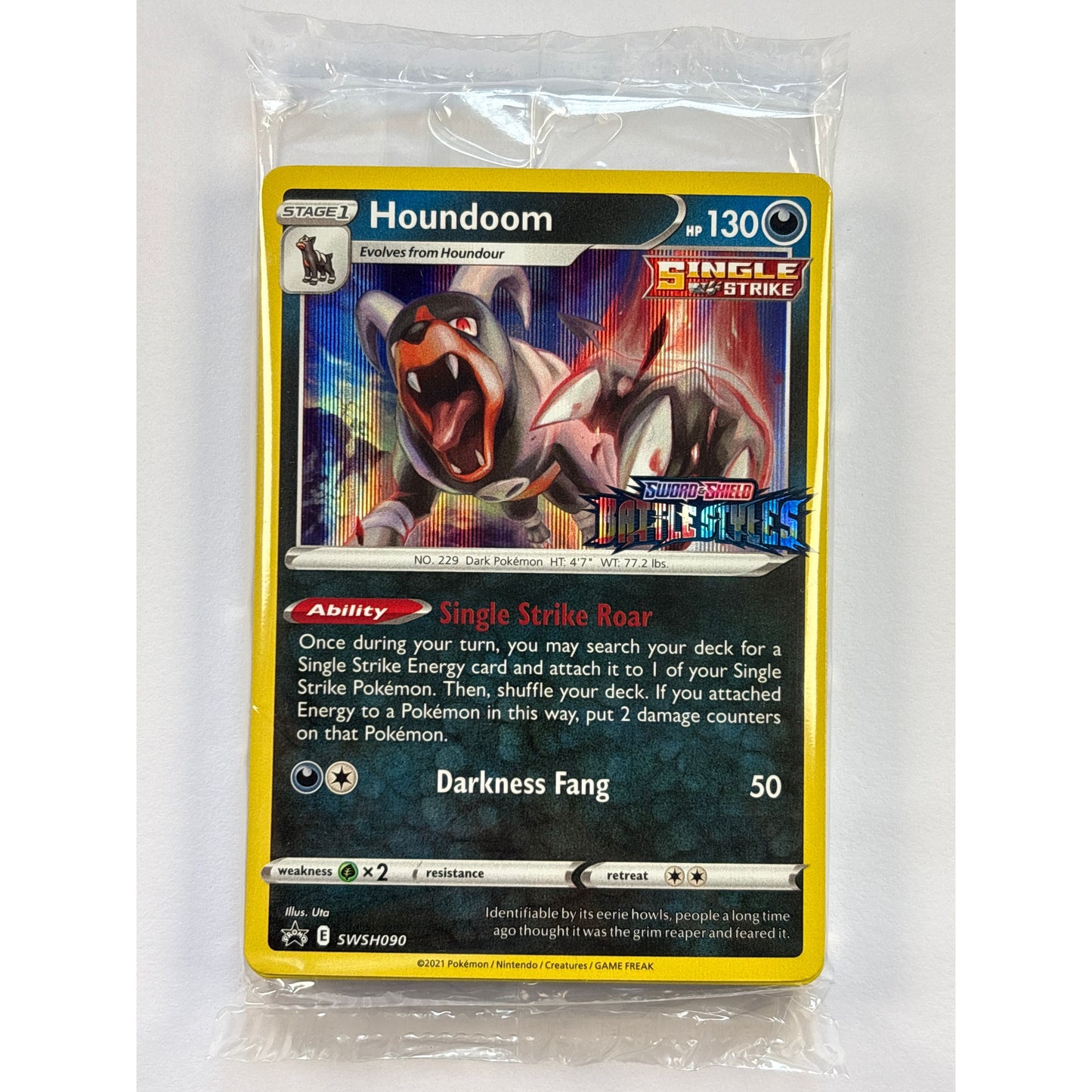 *Stamped Battle Styles Houndoom Holo Black Star Promo SWSH090 Sealed Deck | Local Legends Cards & Collectibles