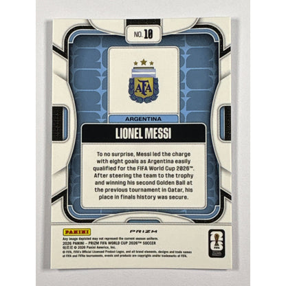 2026 Panini Prizm FIFA World Cup Lionel Messi Disco Prizm | Local Legends Cards & Collectibles