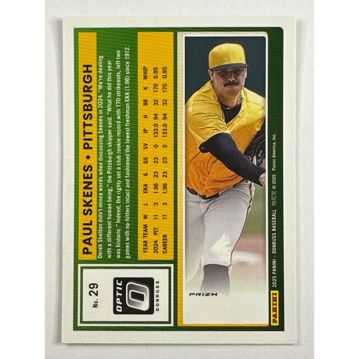 2025 Donruss Optic Paul Skenes Black Disco SSP | Local Legends Cards & Collectibles