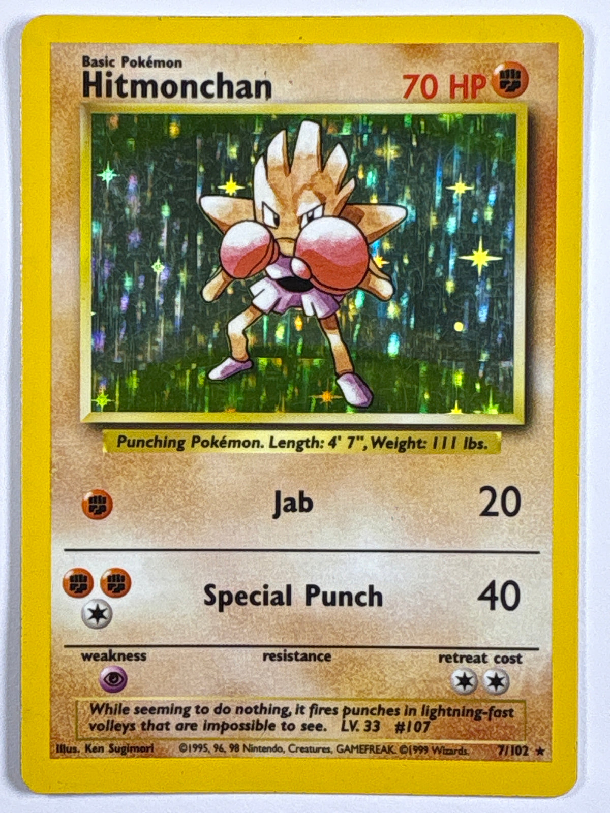 Hitmonchan Holo Rare 7/102