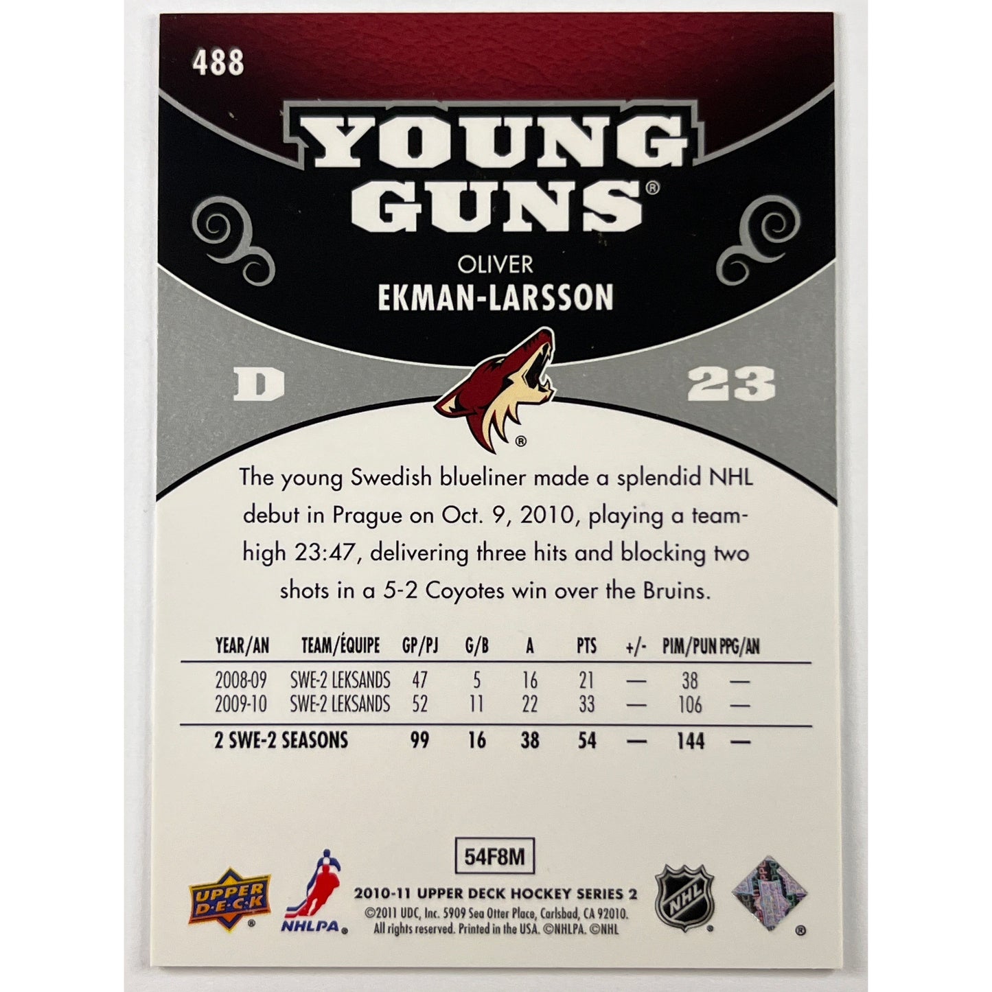 2010-11 Series 2 Oliver Ekman-Larsson Young Guns