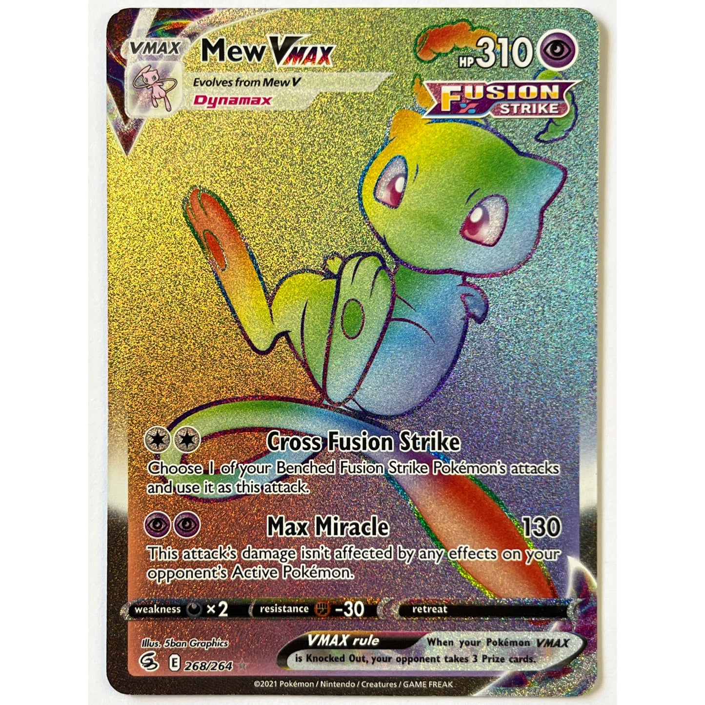 Mew VMAX Holo Rainbow Rare 268/264