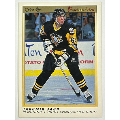 1990-91 O-Pee-Chee Premier Jaromir Jagr RC | Local Legends Cards & Collectibles
