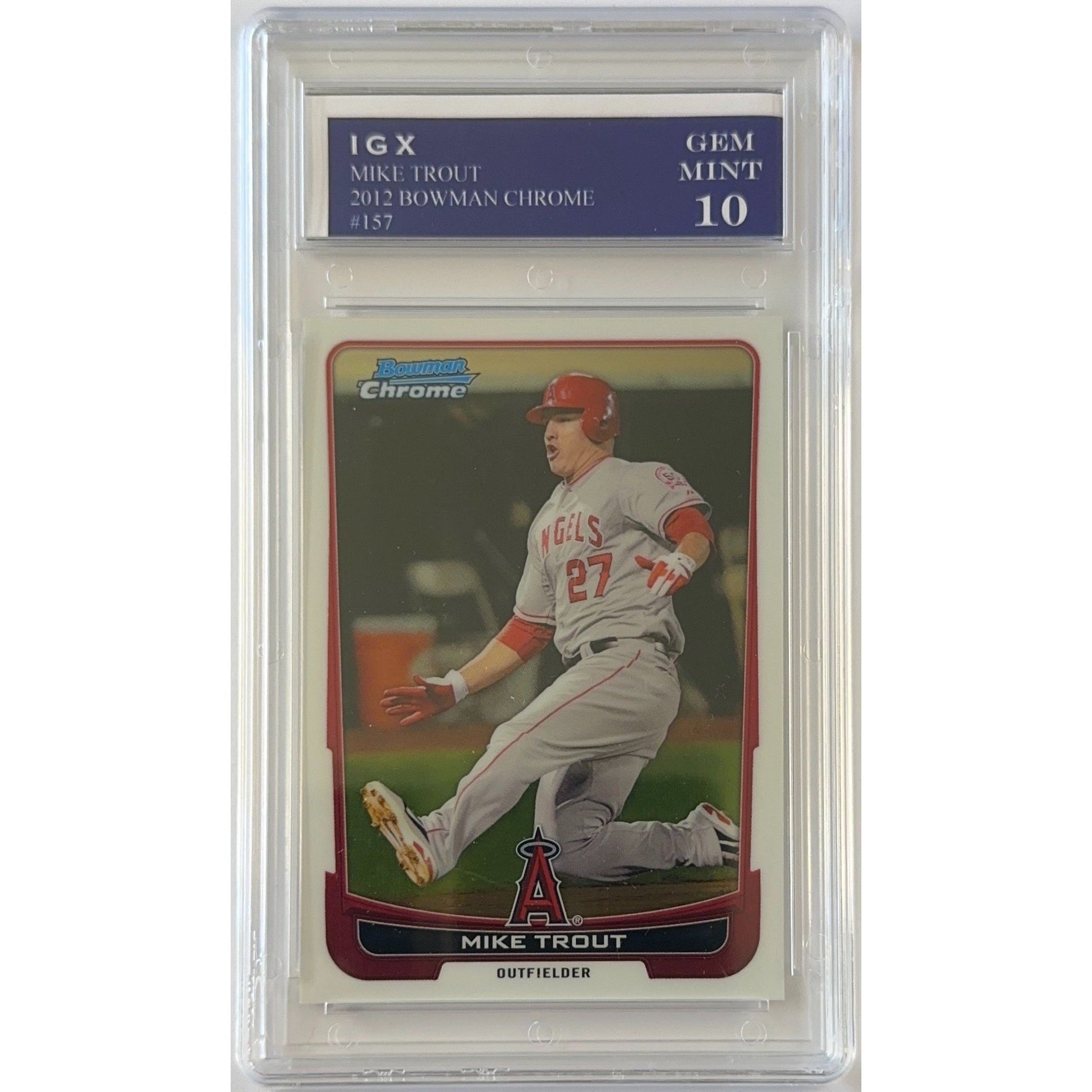 2012 Bowman Chrome Mike Trout #157 IGX GEM MINT 10 | Local Legends Cards & Collectibles