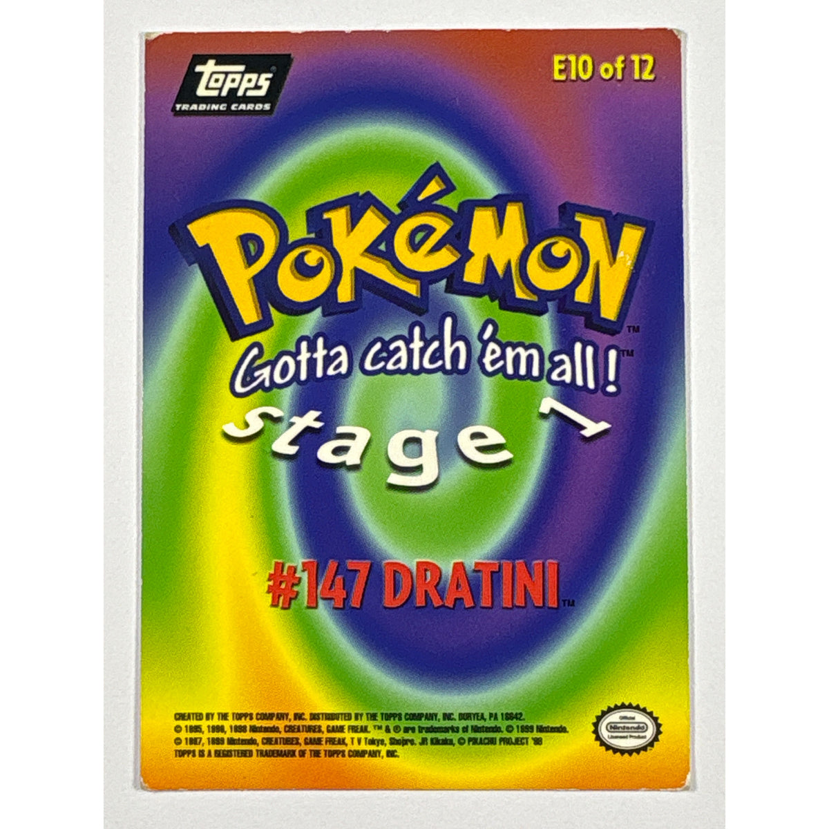 Topps Dratini Etched Holo Foil E10 of 12