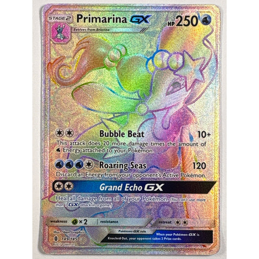 Primarina GX Holo Rainbow Rare 149/145 | Local Legends Cards & Collectibles