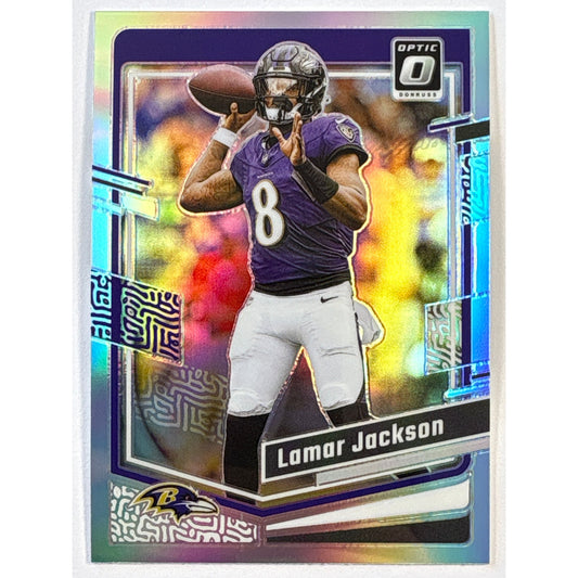 2023 Donruss Optic Lamar Jackson Silver Holo Prizm | Local Legends Cards & Collectibles
