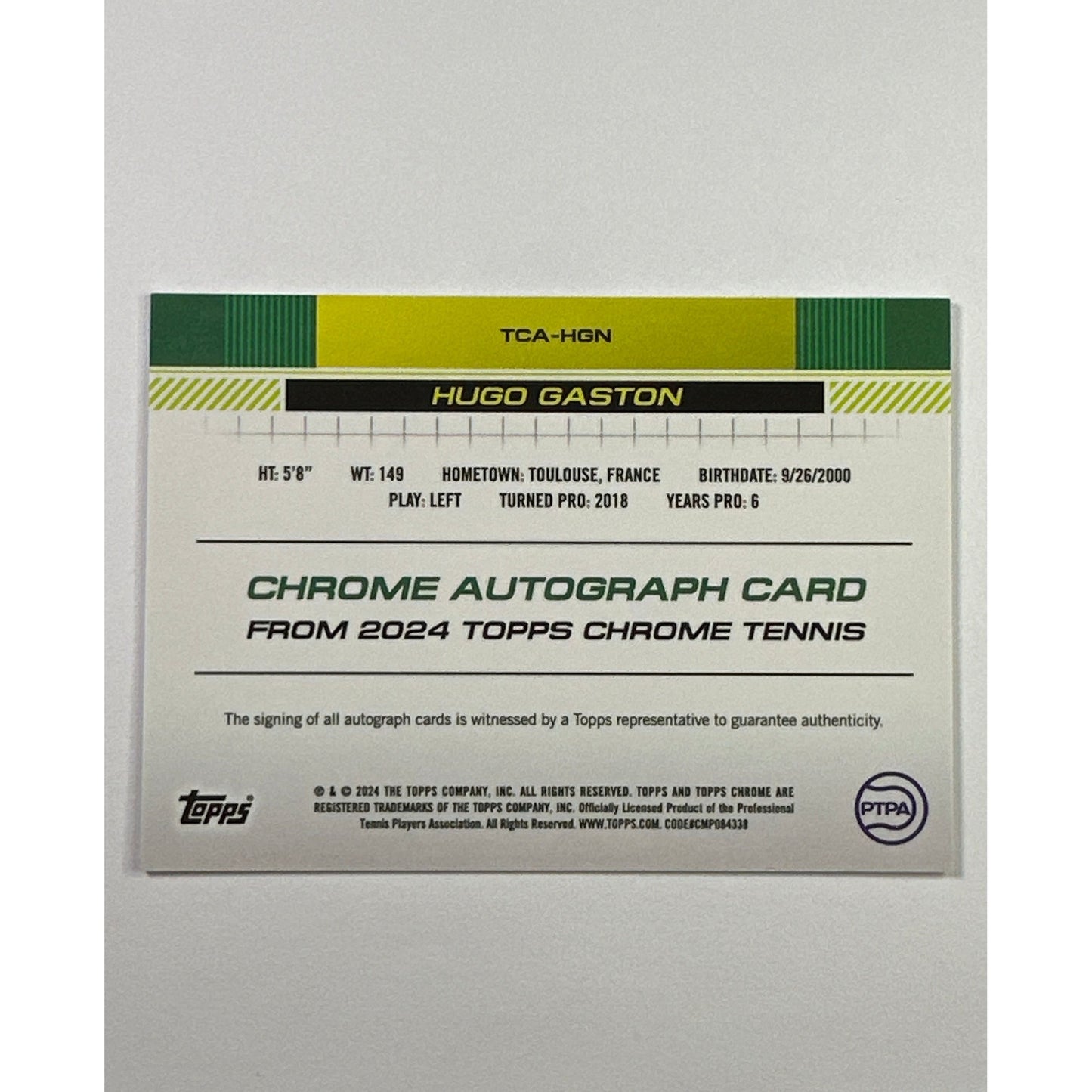 2024 Topps Chrome Hugo Gaston Autograph | Local Legends Cards & Collectibles