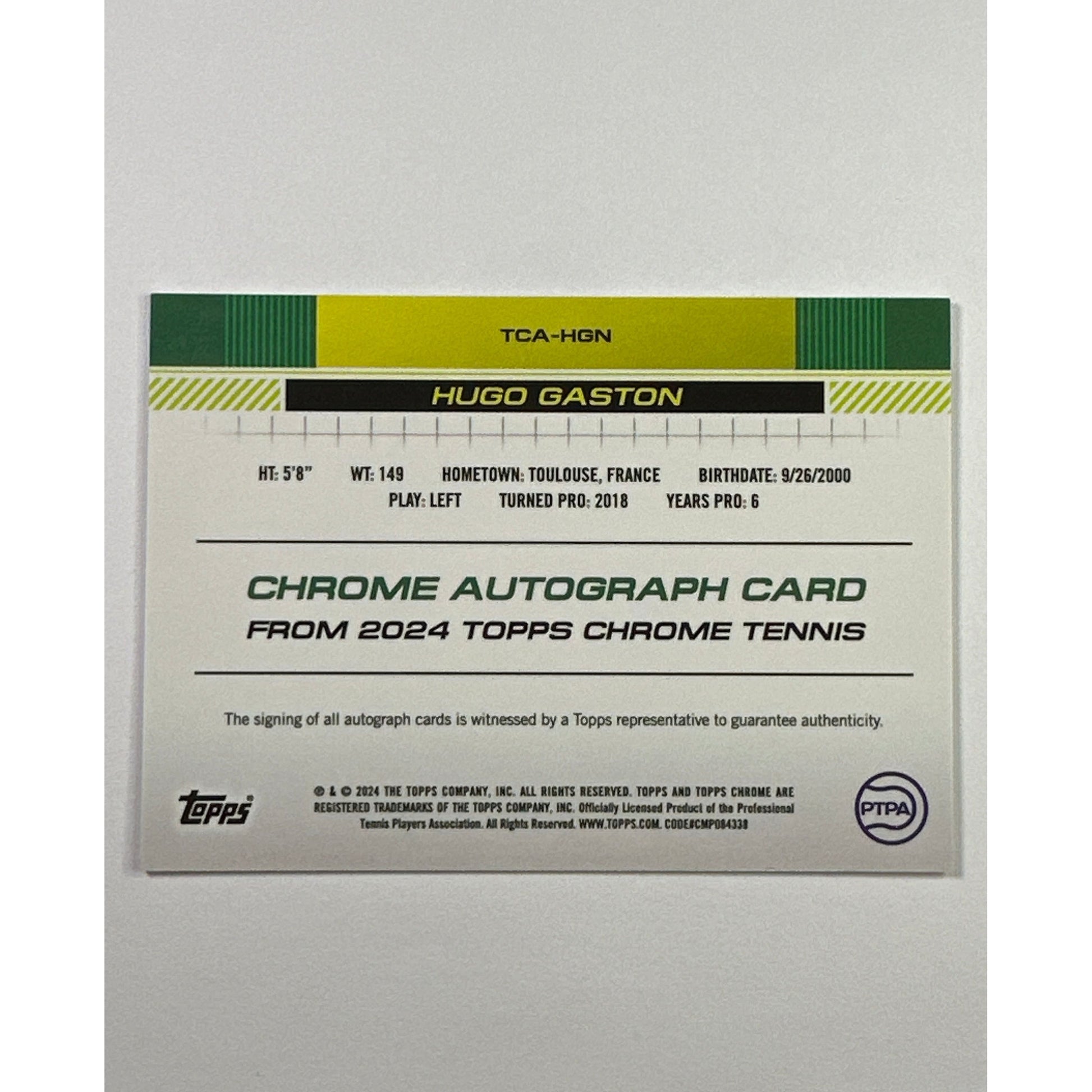 2024 Topps Chrome Hugo Gaston Autograph | Local Legends Cards & Collectibles