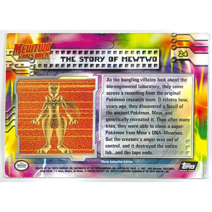 Topps Mewtwo Strikes Back The Story Of Mewtwo Textured Holo