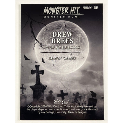 2024 Wild Card Drew Brees Monster Hit 1/1 | Local Legends Cards & Collectibles