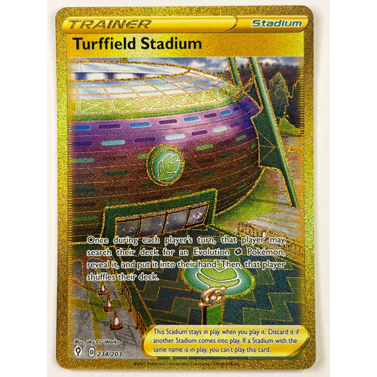 Turffield Stadium Holo Gold Secret Rare 234/203