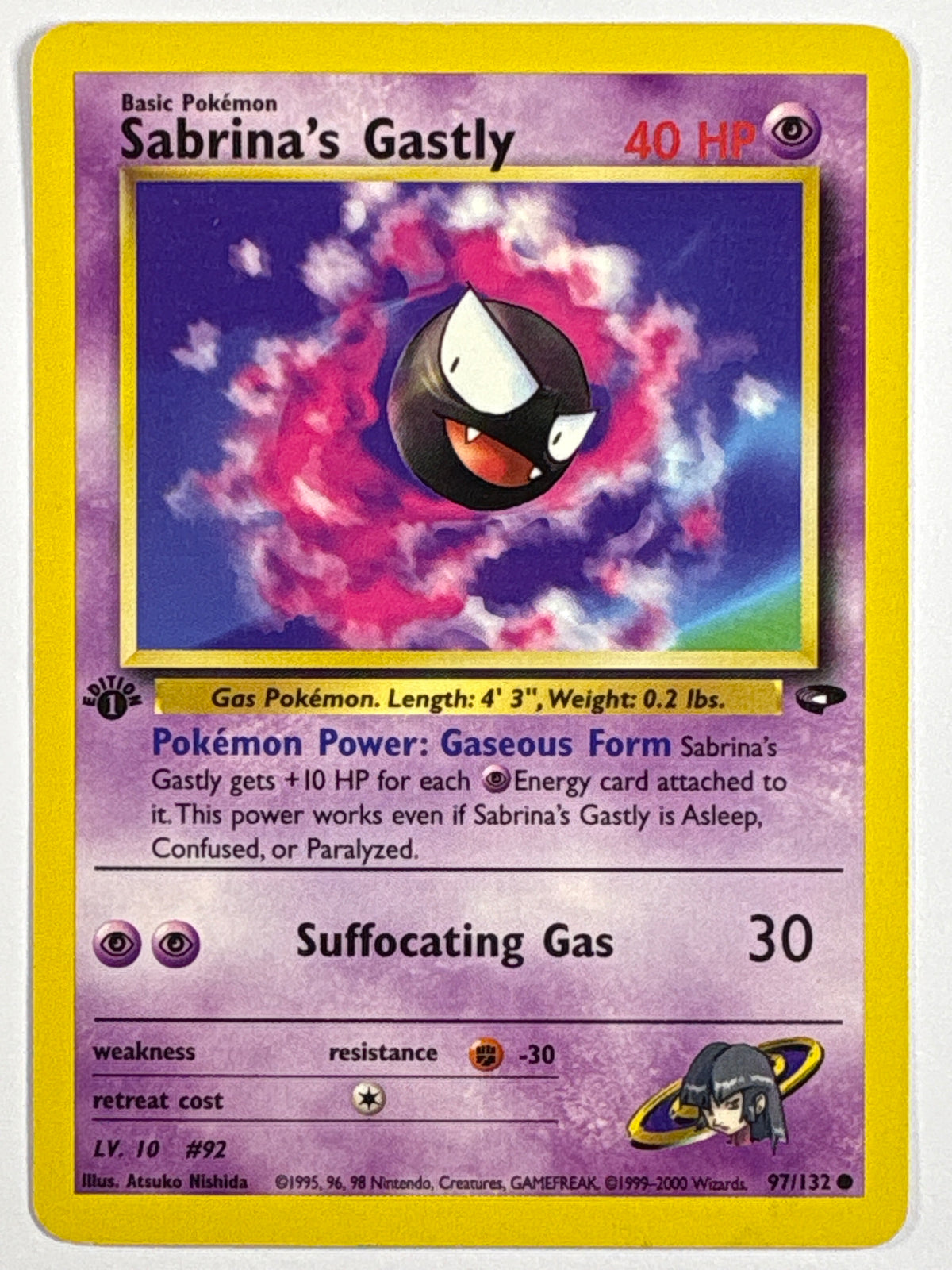 1st Edition Sabrina’s Gastly Non Holo Common 97/132