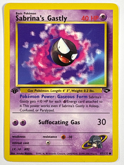 1st Edition Sabrina’s Gastly Non Holo Common 97/132
