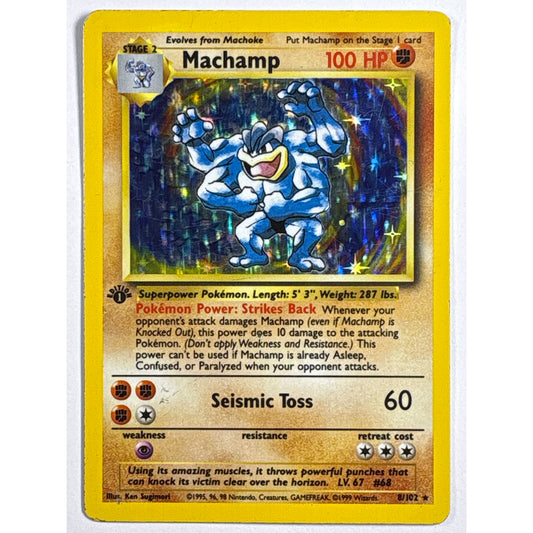 1st Edition Machamp Holo Rare 8/102 | Local Legends Cards & Collectibles