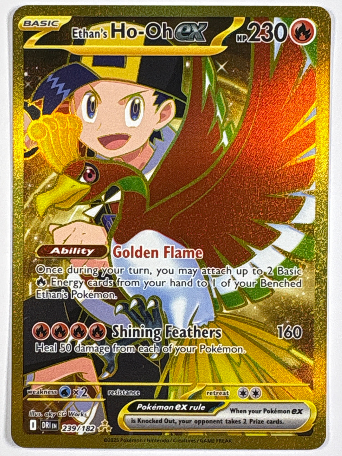 Ethan’s Ho-Oh ex Holo Hyper Rare 239/182