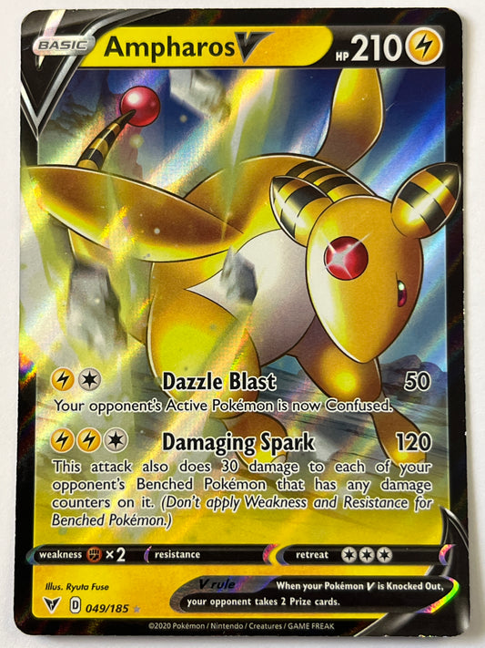 Ampharos V Holo Ultra Rare 049/185