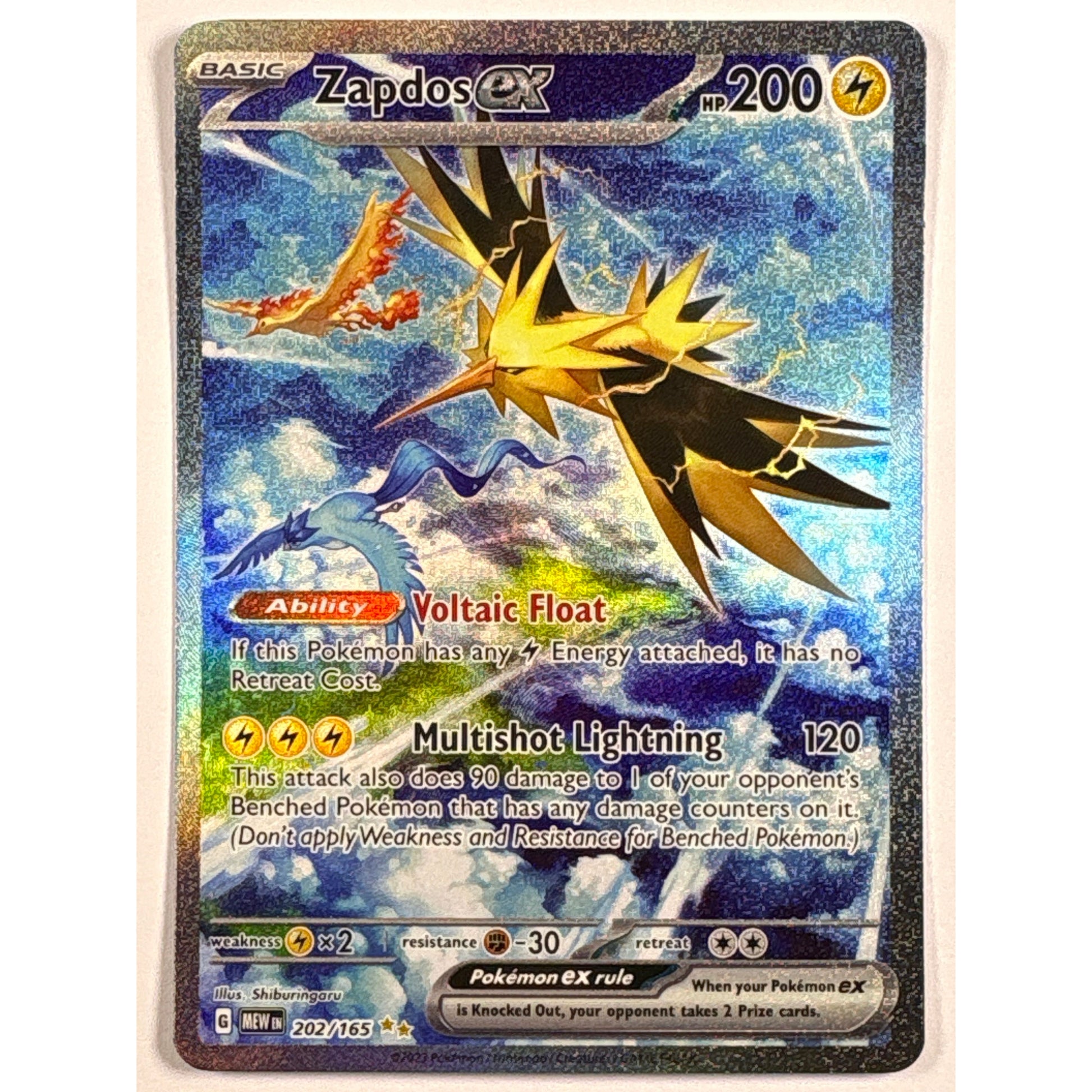 Zapdos EX Holo Special Illustration Rare 202/165 | Local Legends Cards & Collectibles