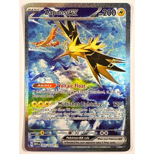 Zapdos EX Holo Special Illustration Rare 202/165 | Local Legends Cards & Collectibles