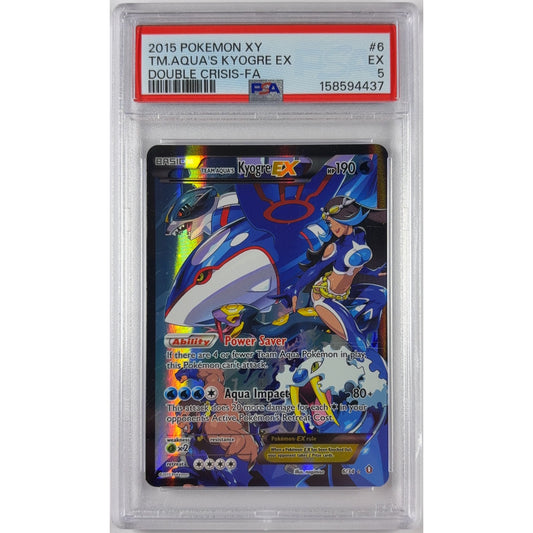 Team Aqua’s Kyogre EX Holo Ultra Rare 6/34 PSA 5 EXCELLENT | Local Legends Cards & Collectibles