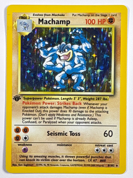 1st Edition Machamp Holo Rare 8/102