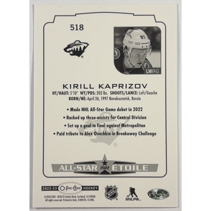 2022-23 O-Pee-Chee Kirill Kaprizov All-Star Foil 97/350 | Local Legends Cards & Collectibles