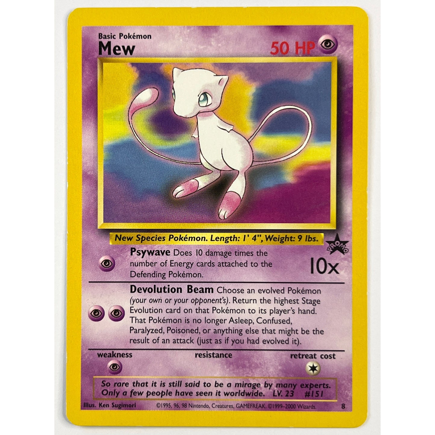 Mew Non Holo Black Star Promo 8