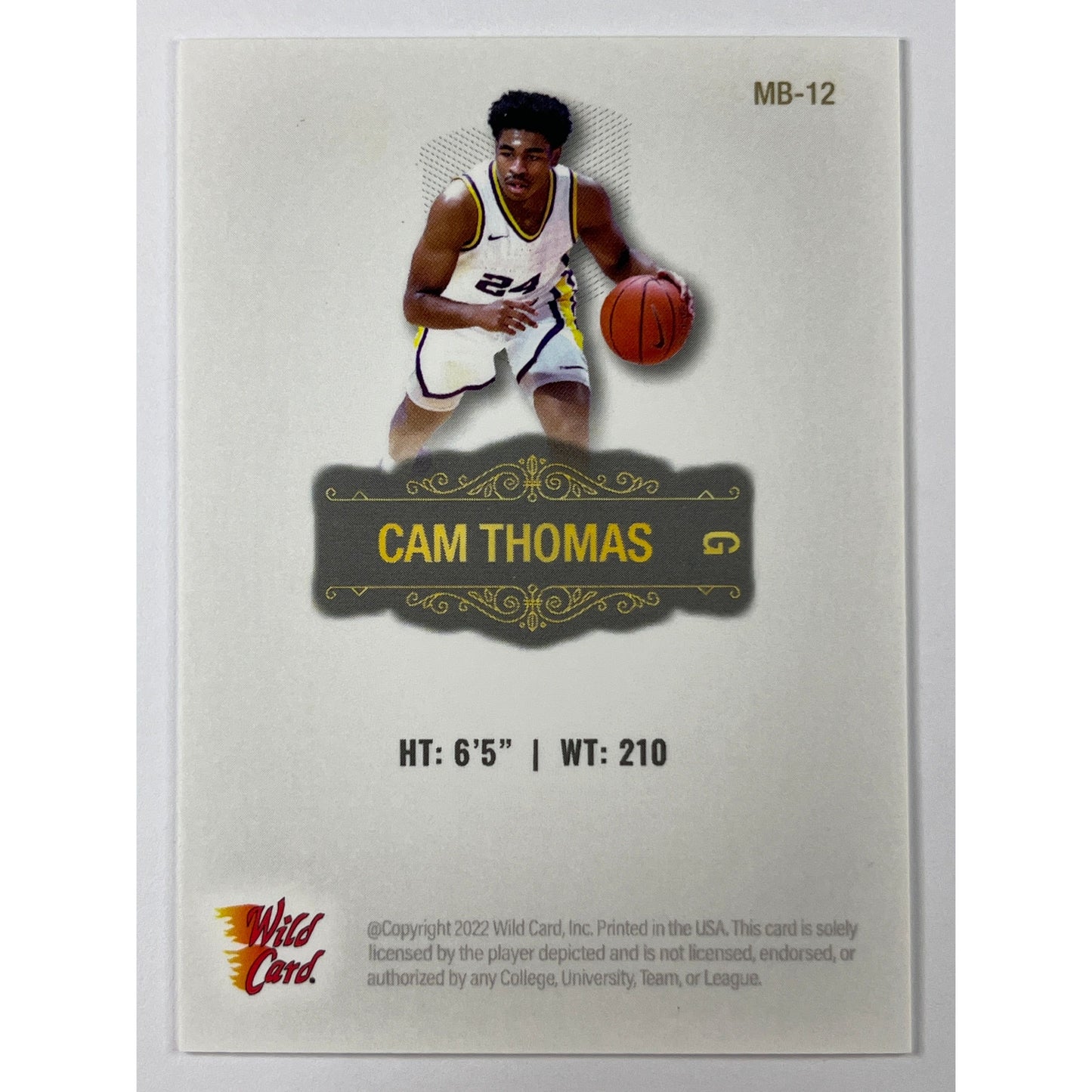 2022 Wild Card Matte Cam Thomas Touch RC /150