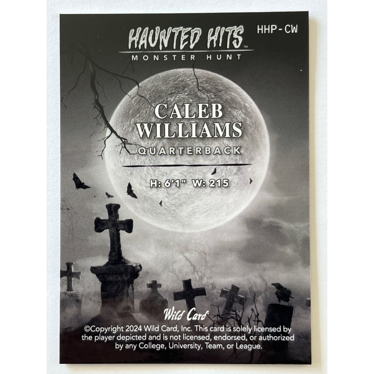 2024 Wild Card Caleb Williams Haunted Hits RC 3/4 | Local Legends Cards & Collectibles