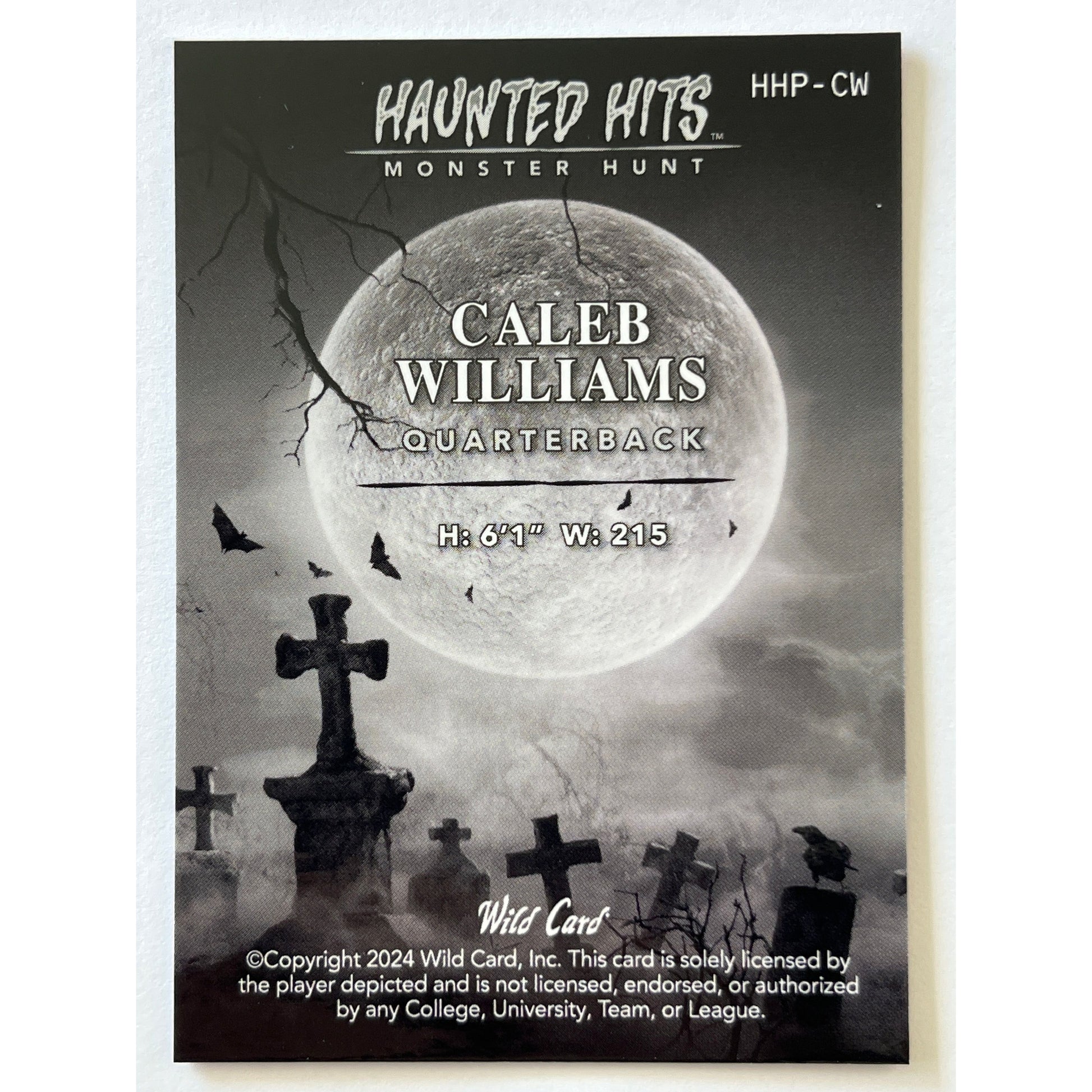 2024 Wild Card Caleb Williams Haunted Hits RC 3/4 | Local Legends Cards & Collectibles