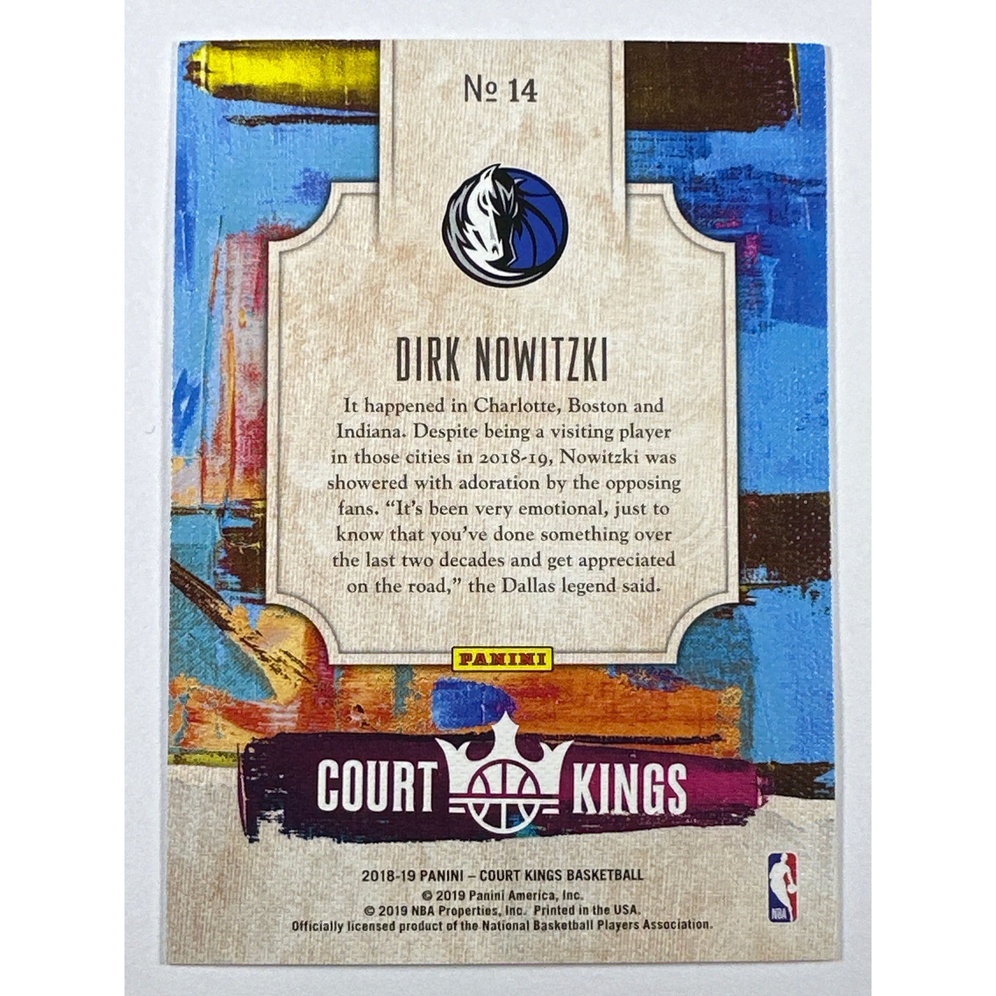 2018-19 Court Kings Dirk Norwitzki Renaissance Man | Local Legends Cards & Collectibles