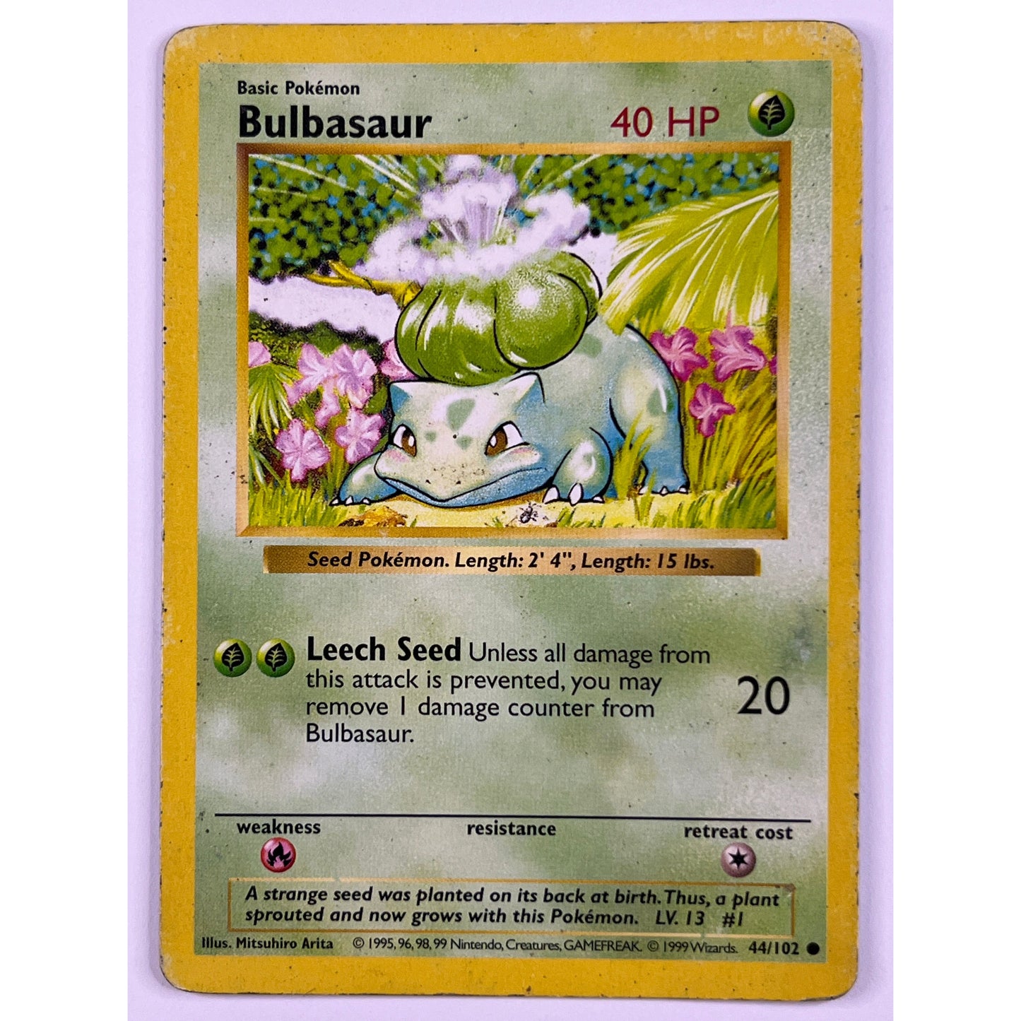 Shadowless Bulbasaur Non Holo Common 44/102