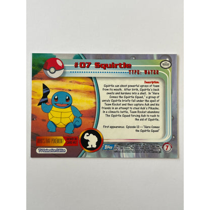 1999 Topps Squirtle Non Holo #7