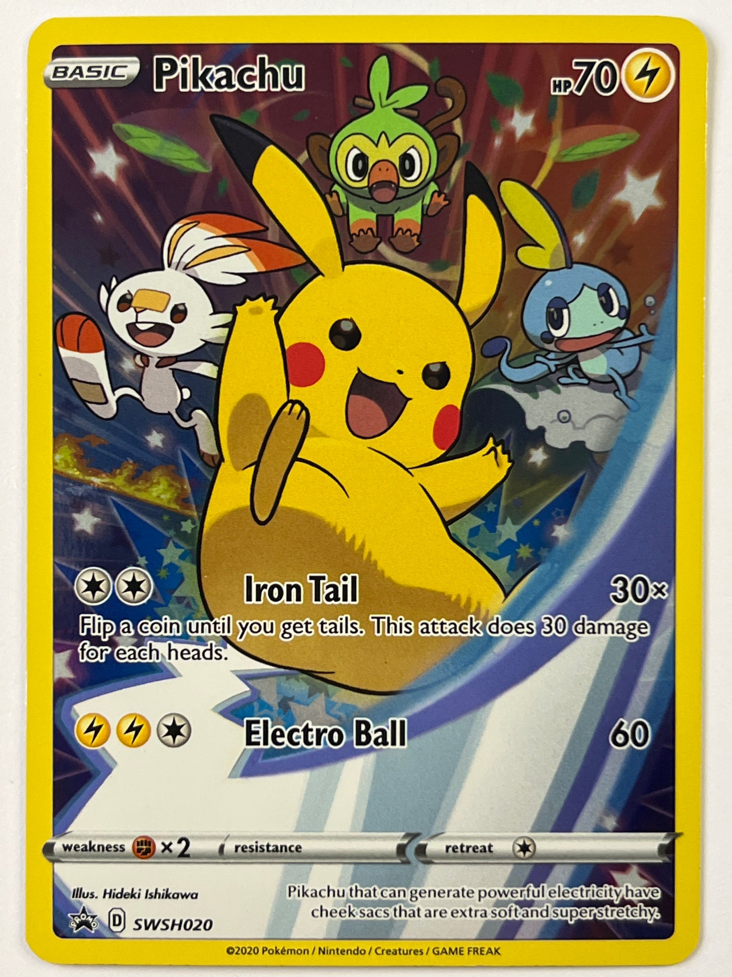 Pikachu Holo Black Star Promo SWSH020