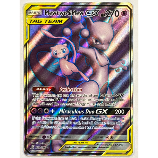 Tag Team Mewtwo & Mew GX Holo Ultra Rare 222/236 | Local Legends Cards & Collectibles