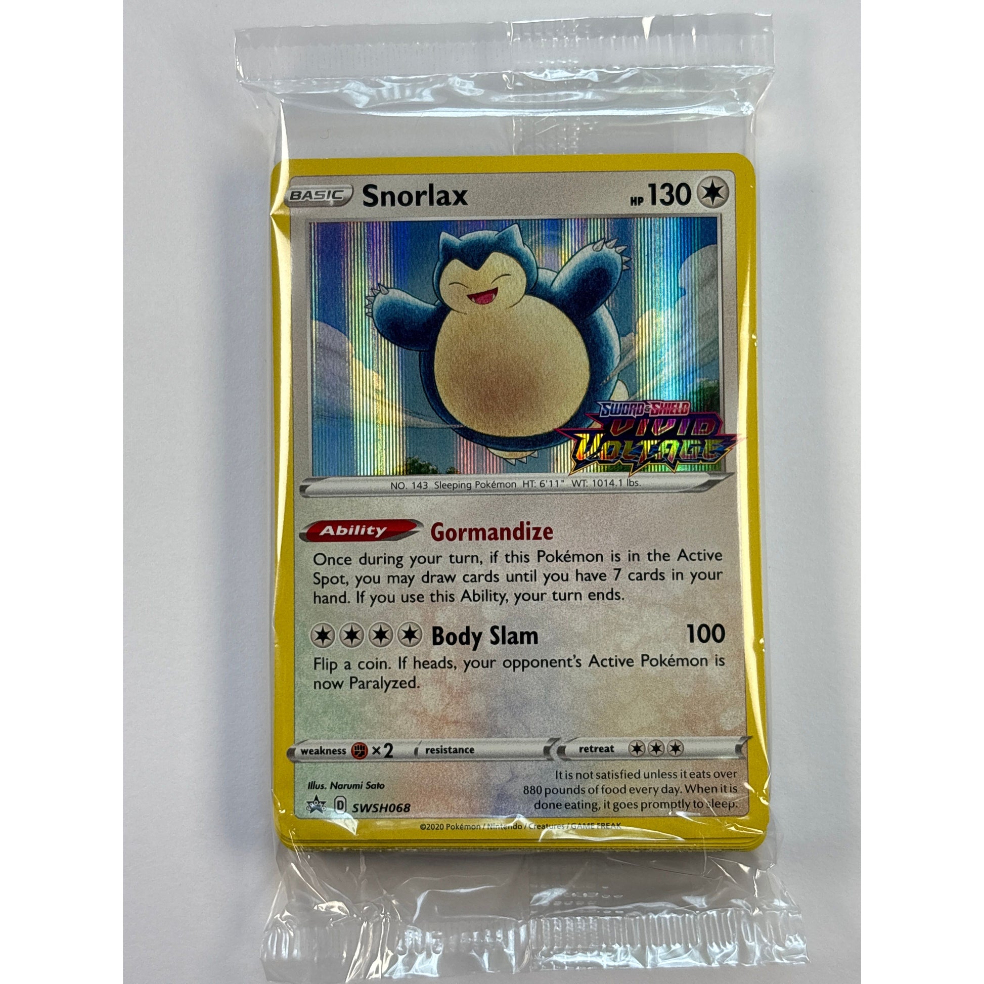 *Stamped Vivid Voltage Snorlax Holo Black Star Promo SWSH068 Sealed Deck | Local Legends Cards & Collectibles